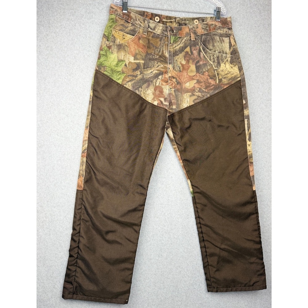 Wrangler Pro Gear Y2K Camo Brush Guard Hunting Pants 36x30 Advantage Timber